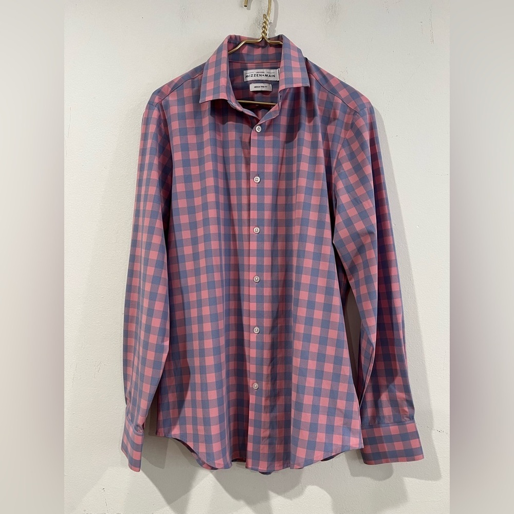 Mizzen Main Mens Medium M Trim Fit
Plaid Button Up  M Shirt Leeward
Collection